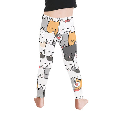 Cat Hello - Kid's Ankle Length Leggings Kids Leggings