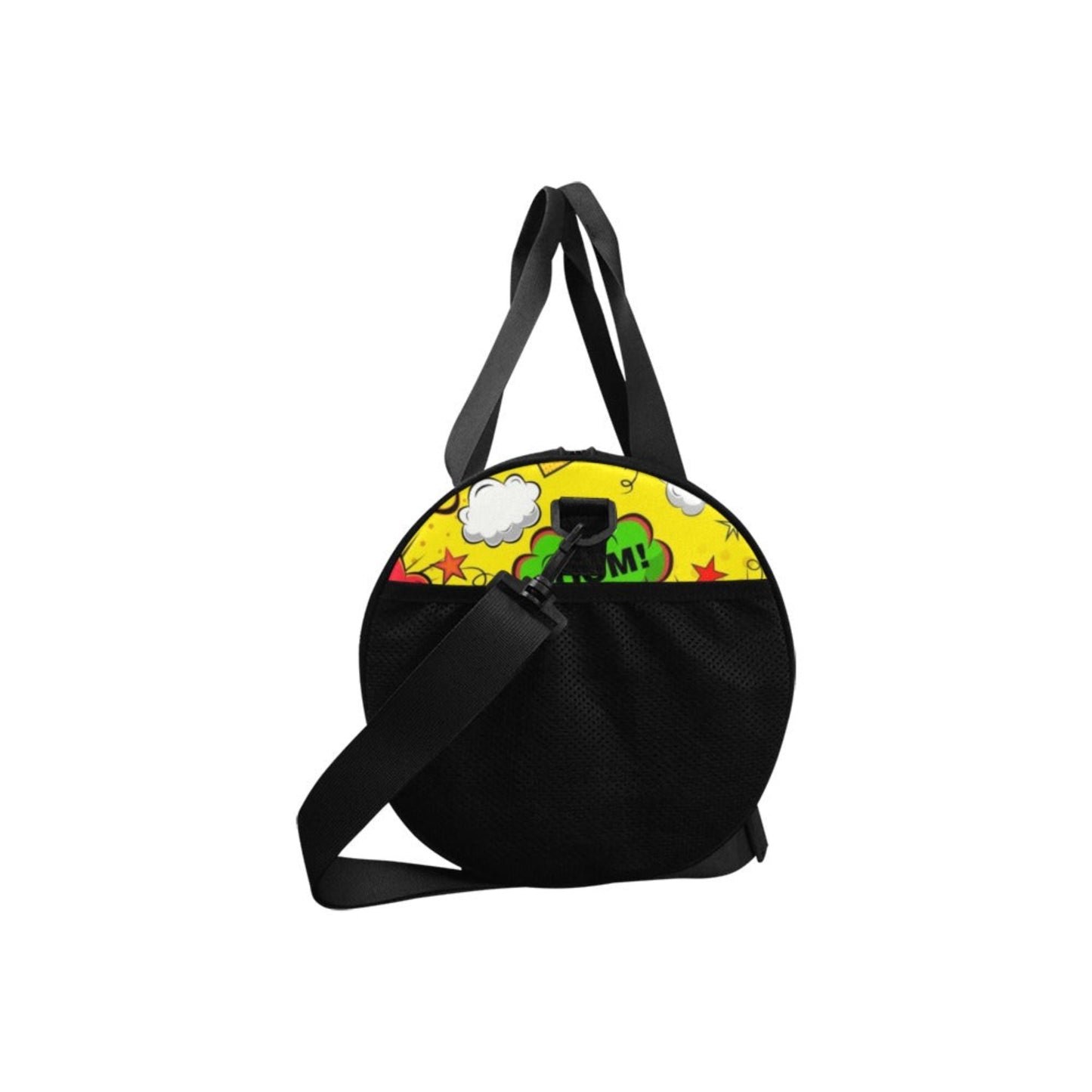 Comic Book Yellow - Round Duffle Bag Round Duffle Bag