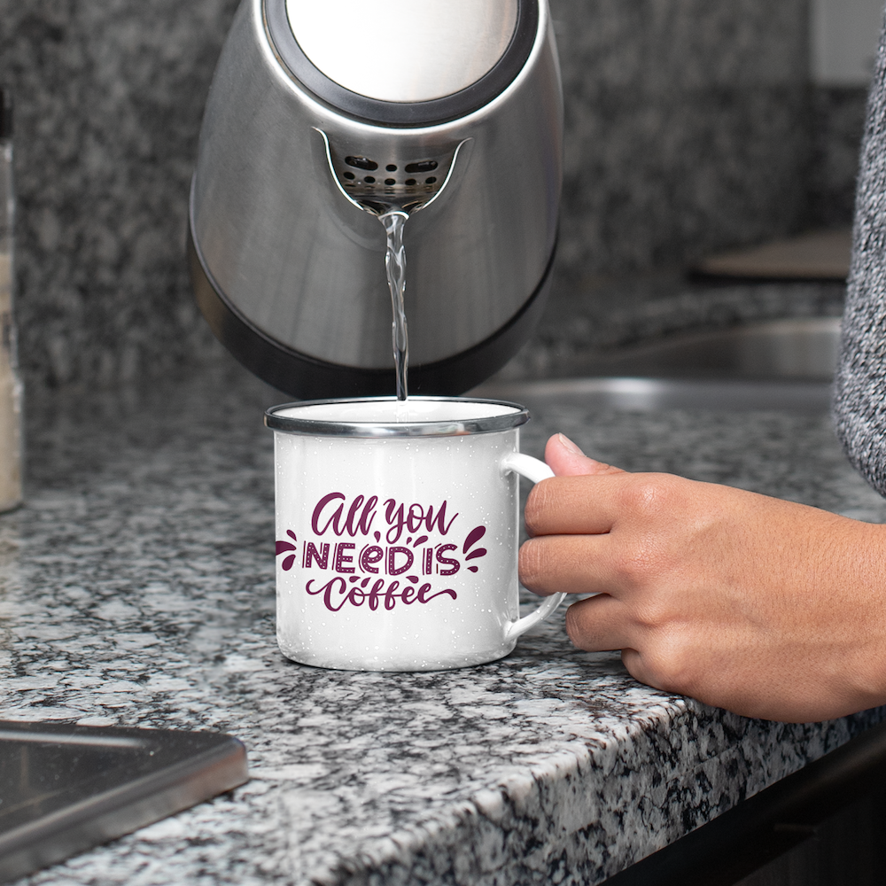 All You Need Is Coffee - Enamel Mug Enamel Mug Coffee
