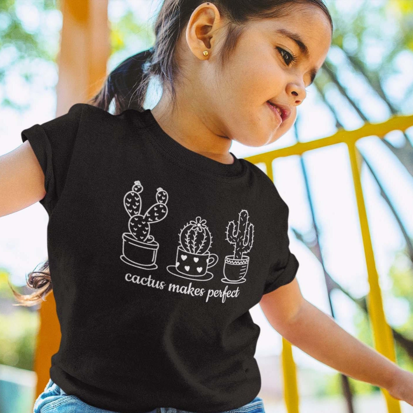 Cactus Makes Perfect - Kids Youth Crew T-Shirt Kids Youth T-shirt Plants