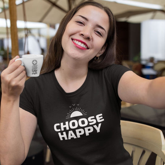 Choose Happy - Women's T-shirt Womens T-shirt Womens