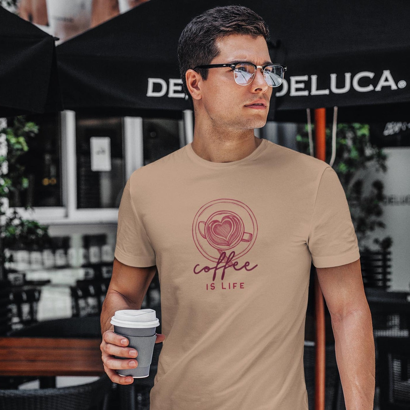 Coffee Is Life - Mens T-Shirt Mens T-shirt Coffee Mens