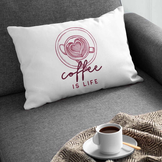Coffee Is Life - 100% Cotton Pillow Case Pillow Case Coffee