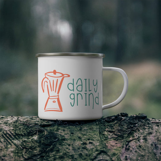 Daily Grind - Enamel Mug Enamel Mug Coffee