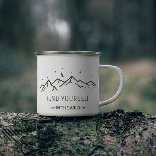 Find Yourself In The Wild - Enamel Mug Enamel Mug