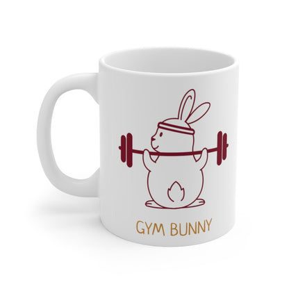 Gym Bunny - 11oz Ceramic Mug 11 oz Mug animal Fitness