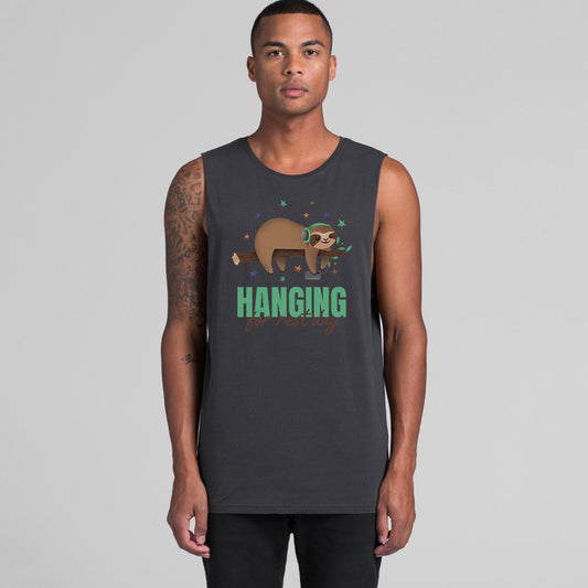 Hanging For Rest Day - Mens Tank Top Tee Coal Mens Tank Fitness Mens