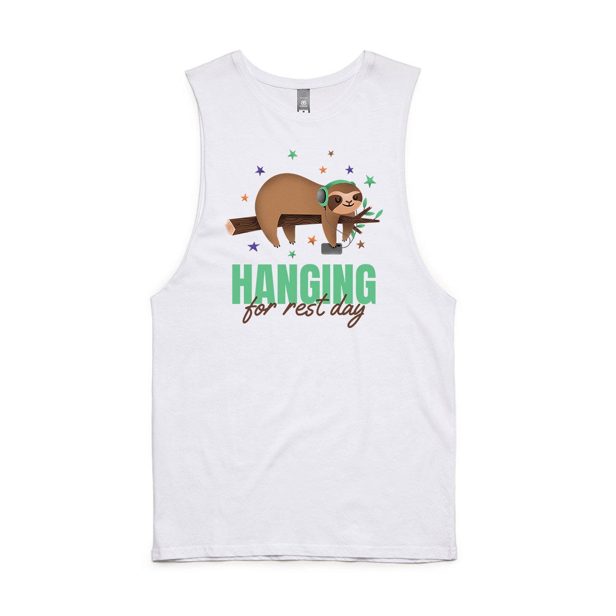 Hanging For Rest Day - Mens Tank Top Tee White Mens Tank Fitness Mens