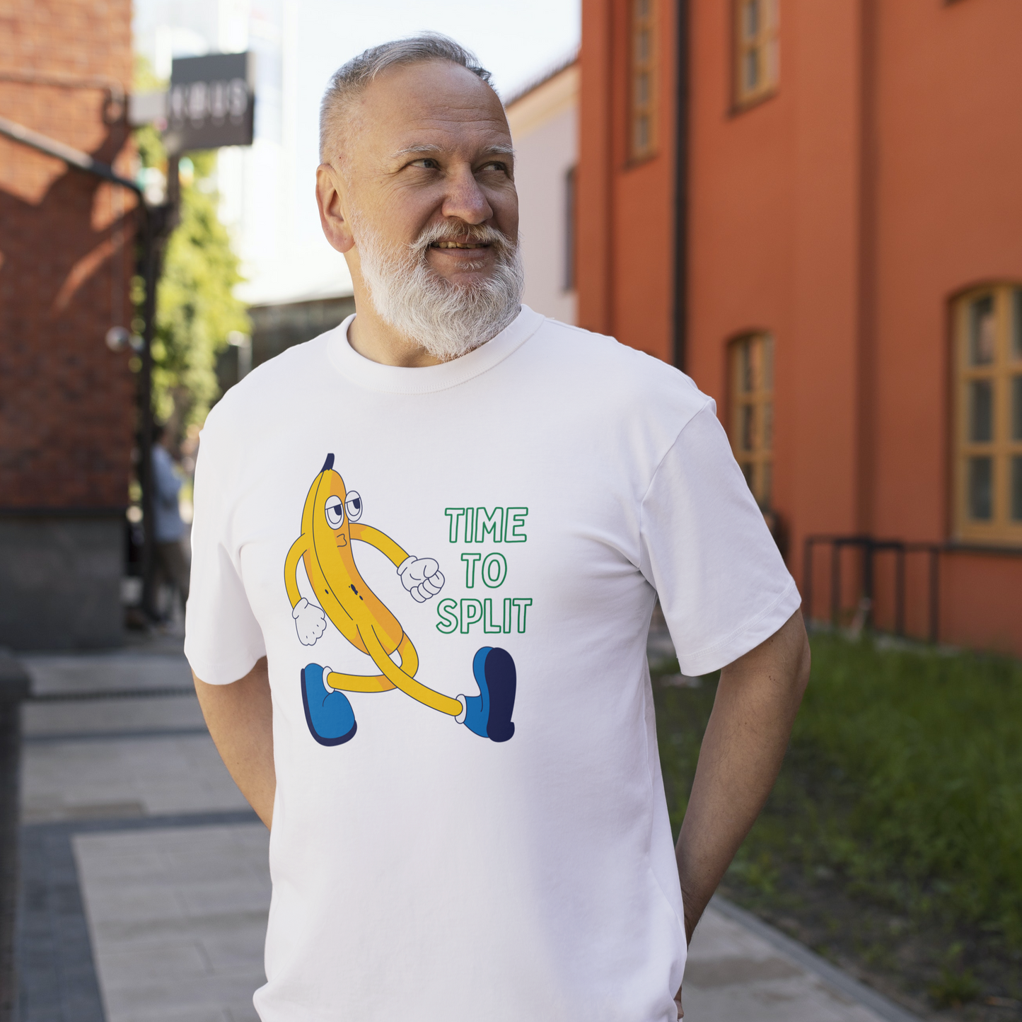 Banana, Time To Split - Mens T-Shirt Mens T-shirt Funny