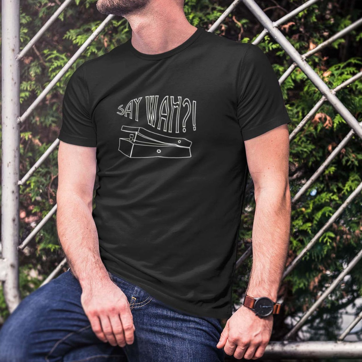 Say Wah - Mens T-Shirt Mens T-shirt Funny Mens Music