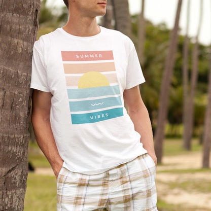 Summer Vibes - Mens T-Shirt Mens T-shirt Mens Retro Summer