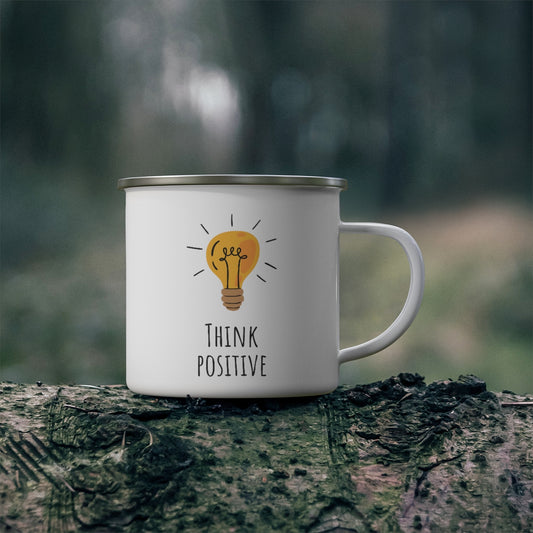Think Positive - Enamel Mug Enamel Mug Motivation Tech