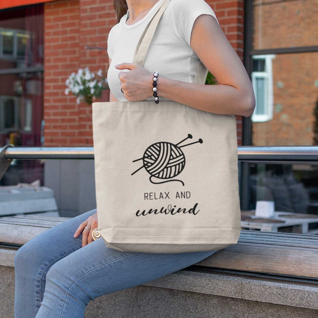 Relax and Unwind - Canvas Tote Bag Tote Bag Environment Reusable