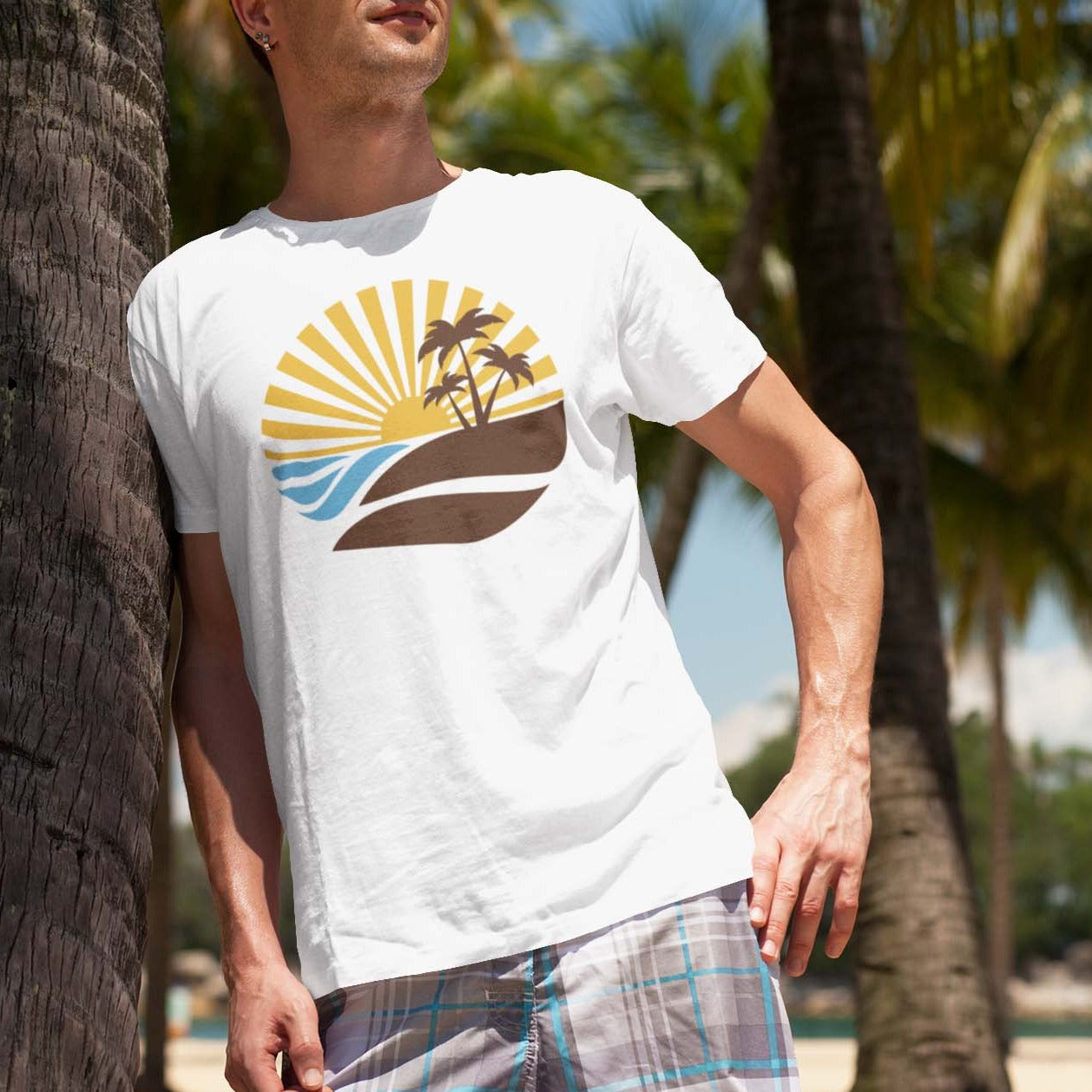 Vintage Surf - Mens T-Shirt Mens T-shirt Mens Retro Summer