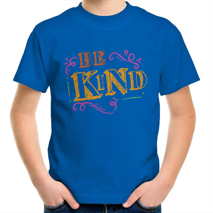 Be Kind - Kids Youth Crew T-Shirt Bright Royal Kids Youth T-shirt