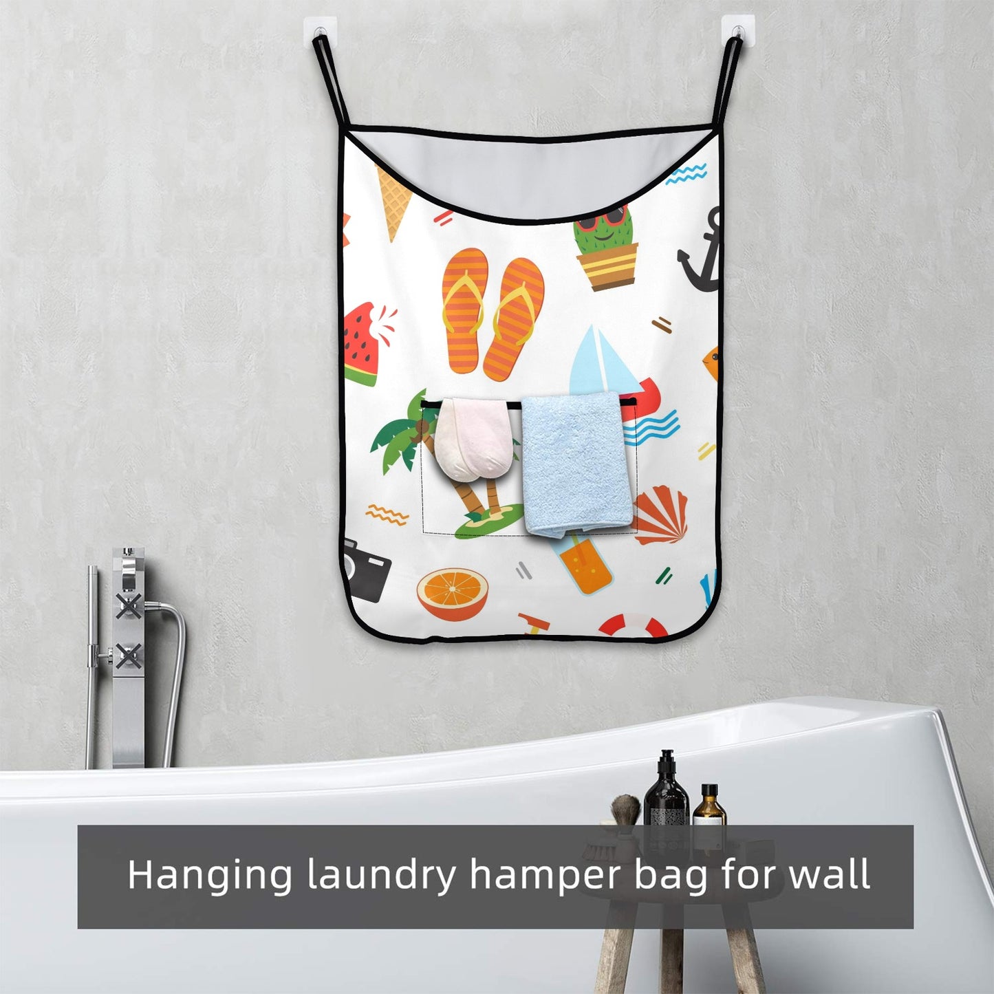 Beach Time - Hanging Laundry Bag Hanging Laundry Bag Printed Offshore