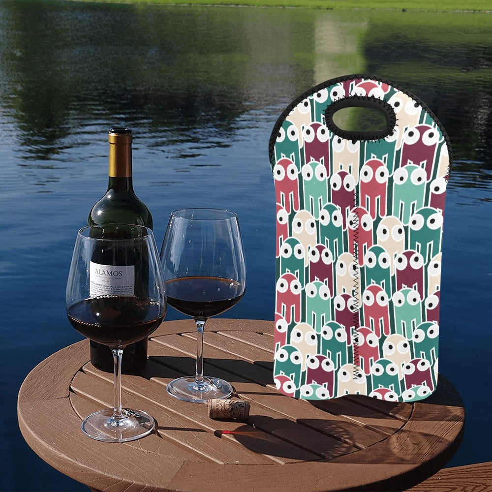 Cartoon Octopus - 2-Bottle Neoprene Wine Bag 2 Bottle Wine Bag Printed Offshore