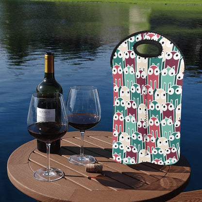 Cartoon Octopus - 2-Bottle Neoprene Wine Bag 2 Bottle Wine Bag Printed Offshore