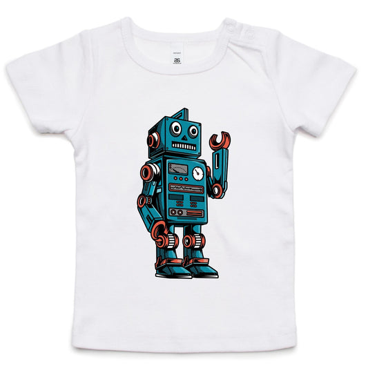 Robot - Baby T-shirt White Baby T-shirt Sci Fi