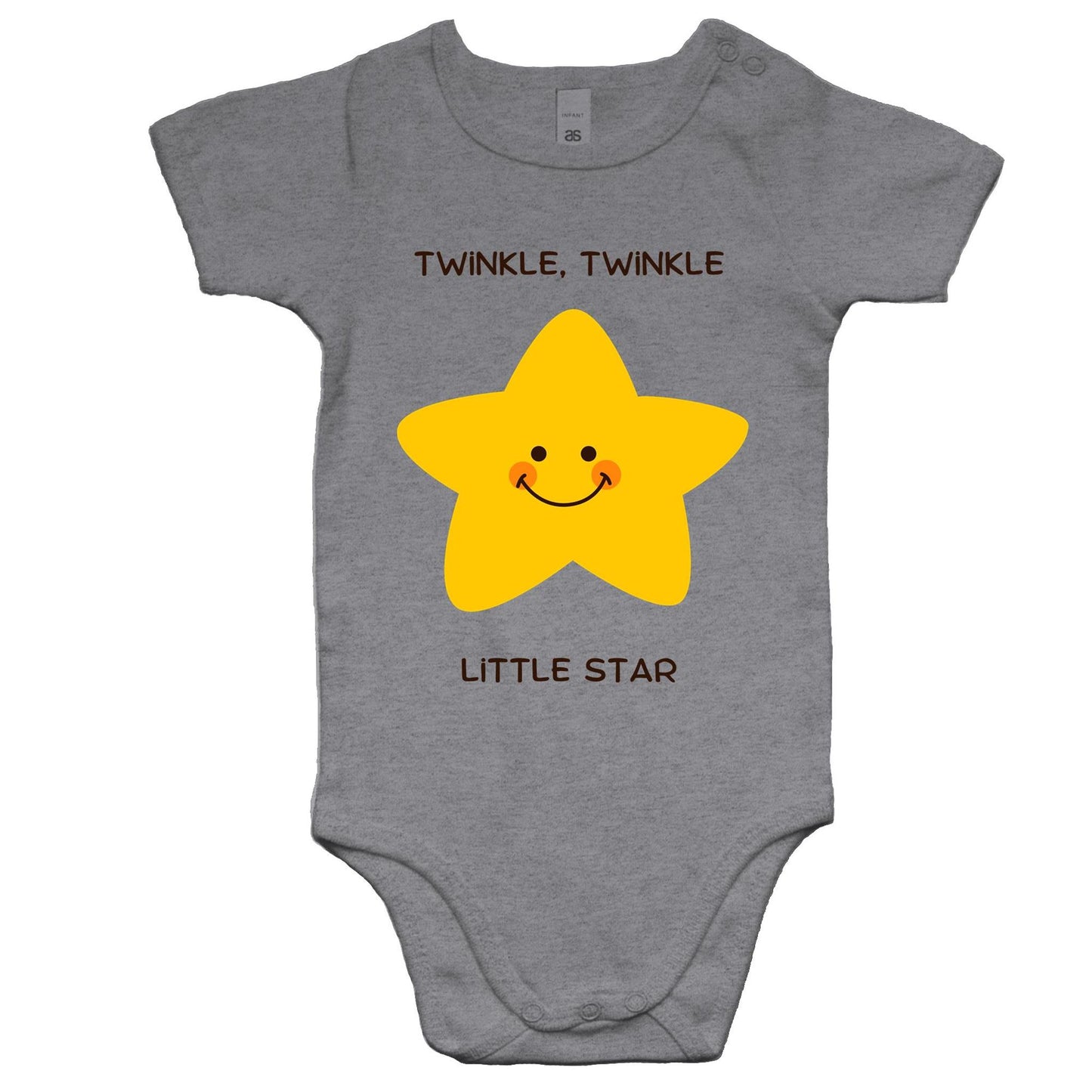 Twinkle Twinkle - Baby Bodysuit Grey Marle Baby Bodysuit