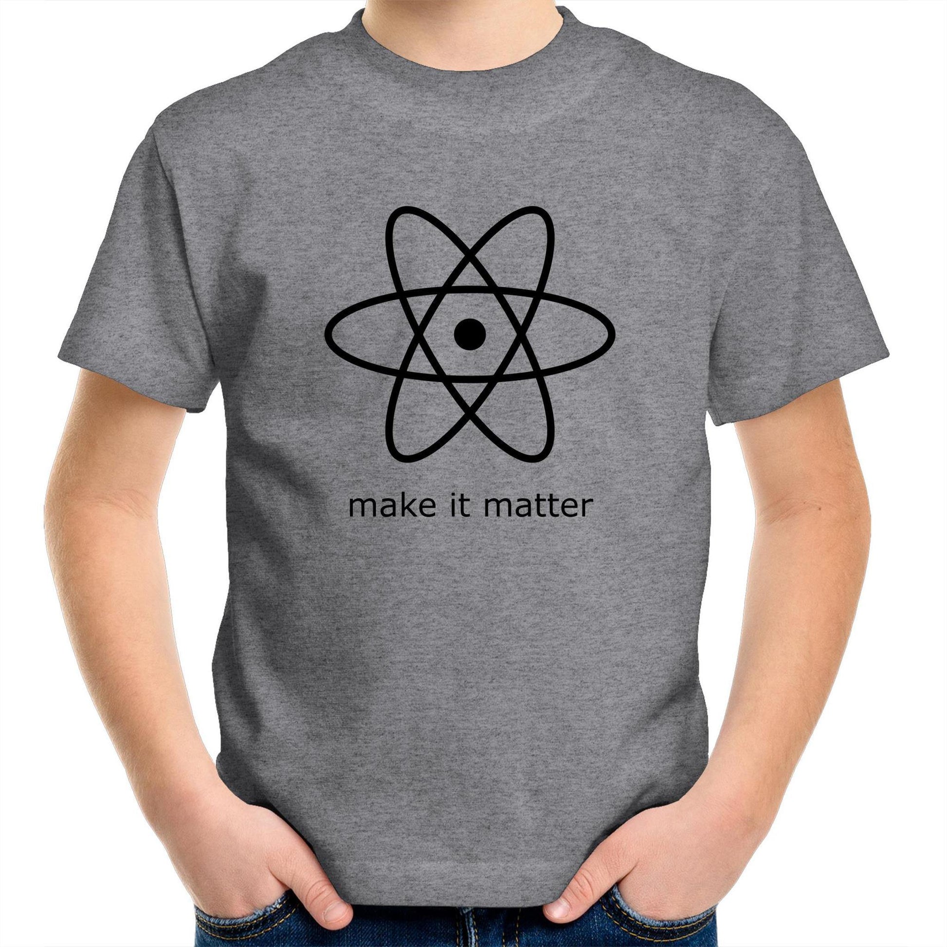 Make It Matter - Kids Youth Crew T-Shirt Grey Marle Kids Youth T-shirt Science
