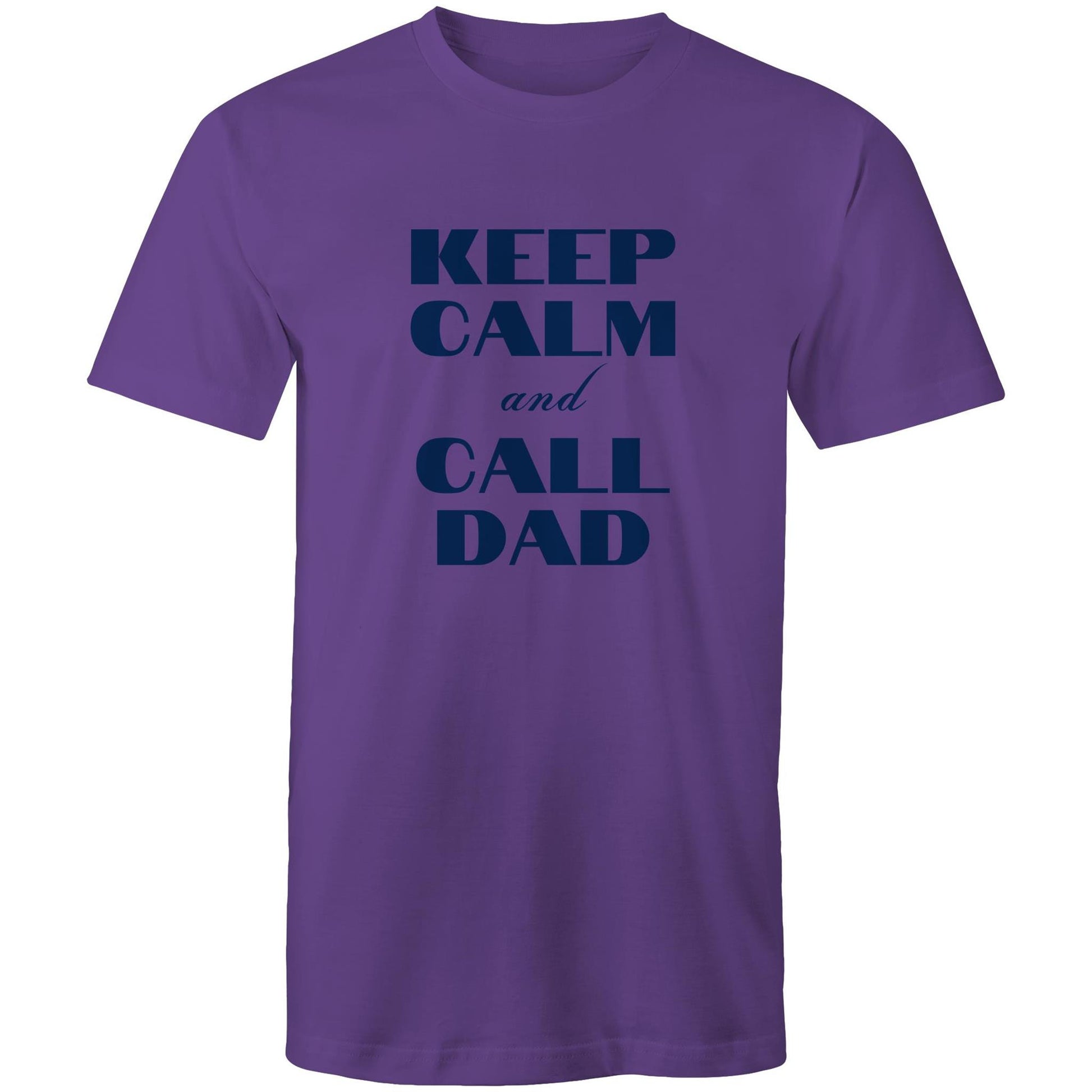 Keep Calm And Call Dad - Mens T-Shirt Purple Mens T-shirt Dad