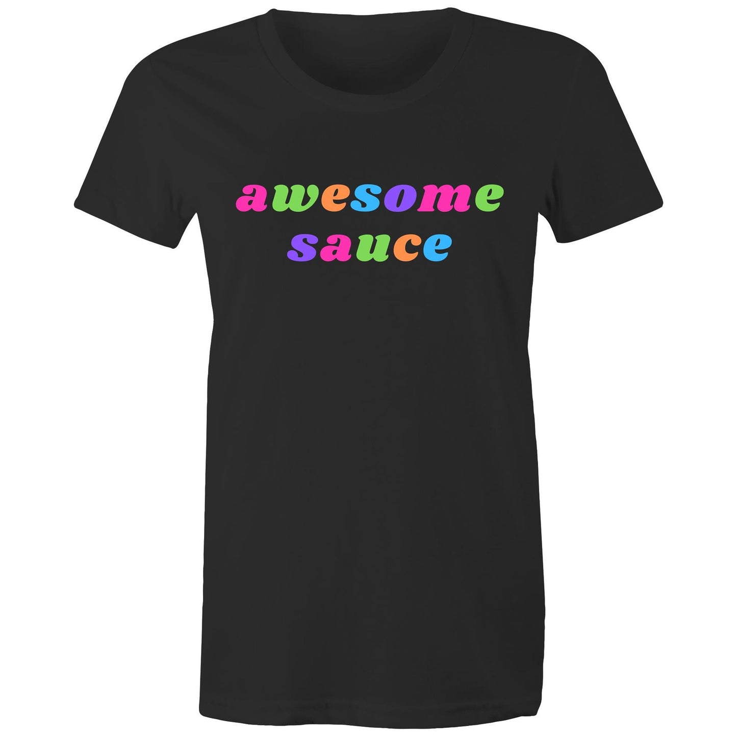 Awesome Sauce - Women's T-shirt Black Womens T-shirt Funny Womens