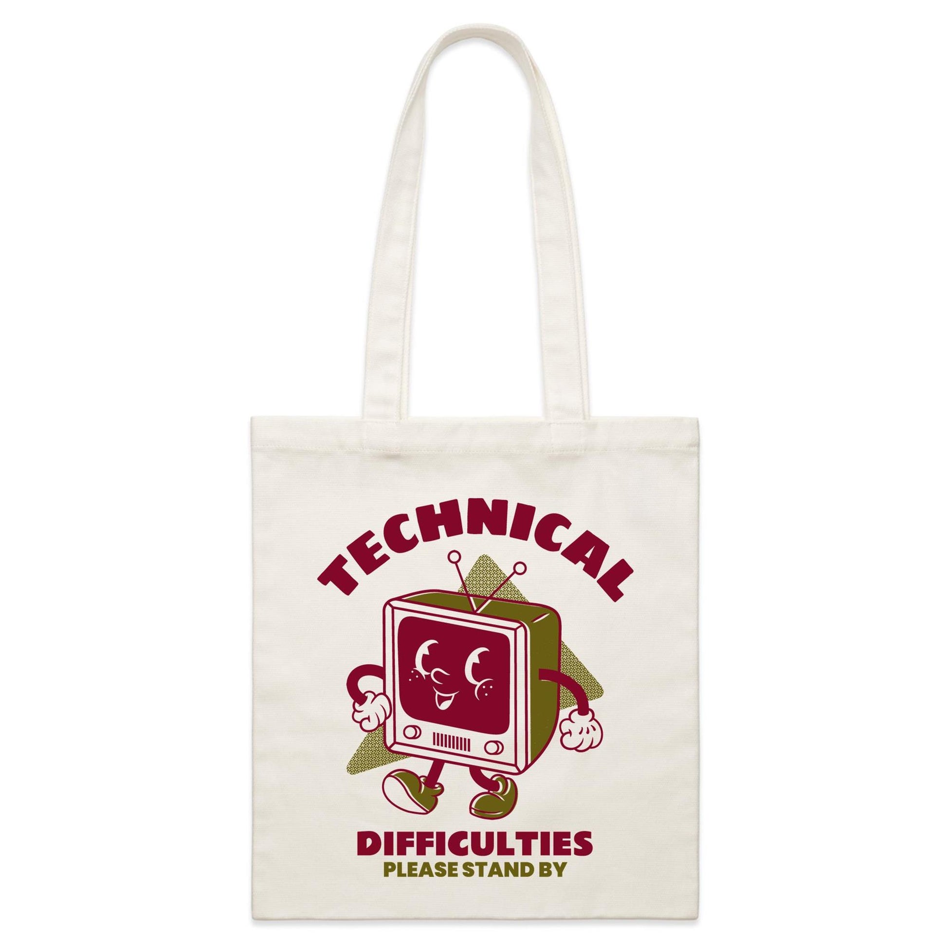 Retro TV Technical Difficulties - Parcel Canvas Tote Bag Default Title Parcel Tote Bag
