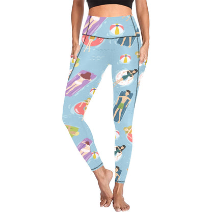 Beach Float - Women's Leggings with Pockets Women's Leggings with Pockets S - 2XL Printed Offshore Summer