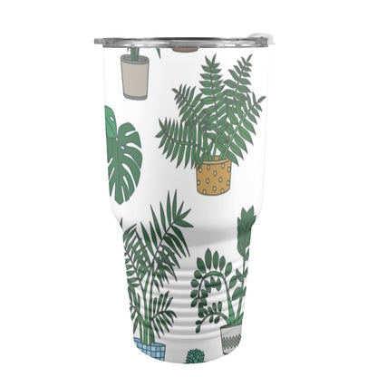 Plant Lover - 30oz Insulated Stainless Steel Mobile Tumbler 30oz Insulated Stainless Steel Mobile Tumbler Plants Printed Offshore