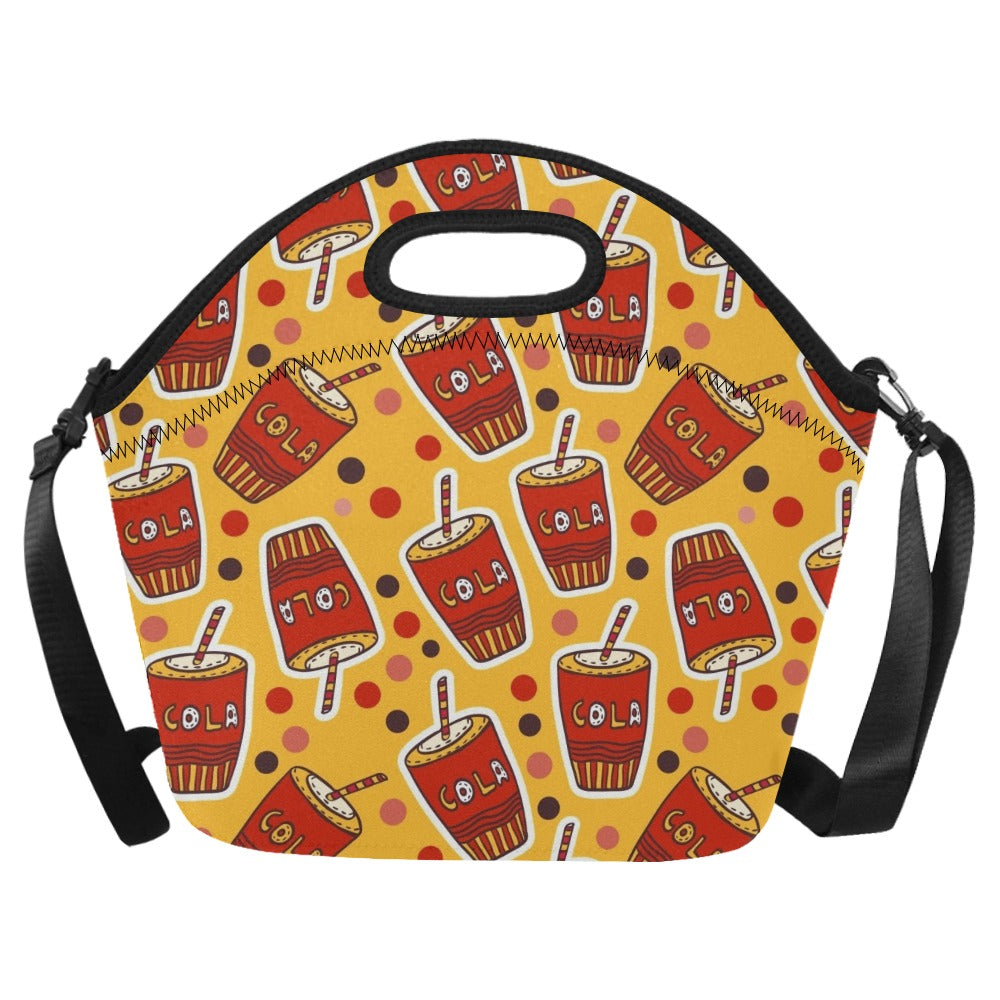 Cola - Neoprene Lunch Bag/Large Neoprene Lunch Bag/Large Food Printed Offshore