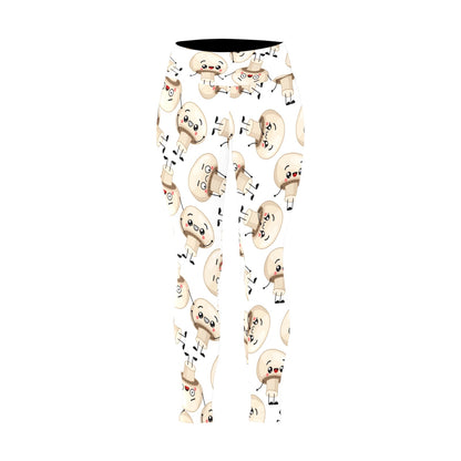 Cute Mushrooms - Women's Plus Size High Waist Leggings Women's Plus Size High Waist Leggings Food