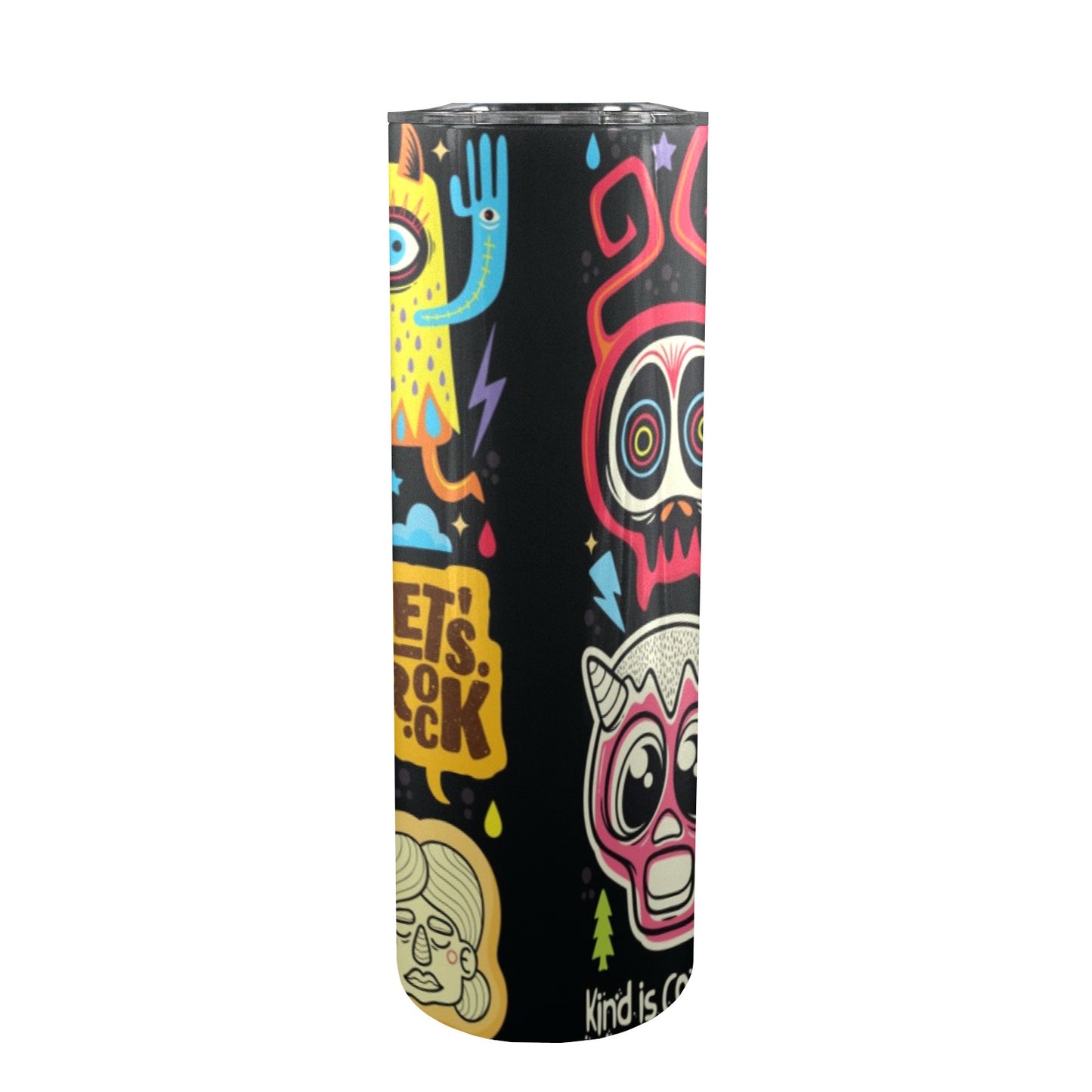 Monster Kids - 20oz Tall Skinny Tumbler with Lid and Straw 20oz Tall Skinny Tumbler with Lid and Straw