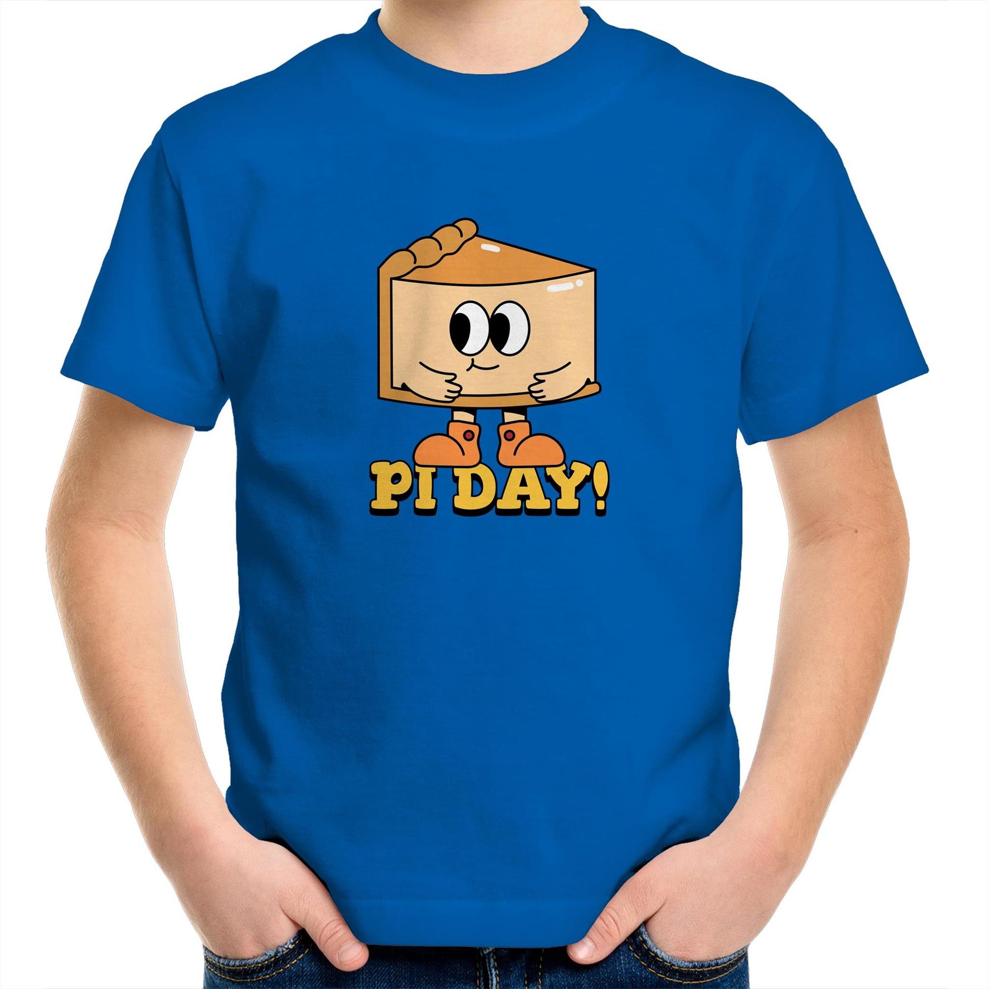 Pi Day - Kids Youth Crew T-Shirt Bright Royal Kids Youth T-shirt Maths Science