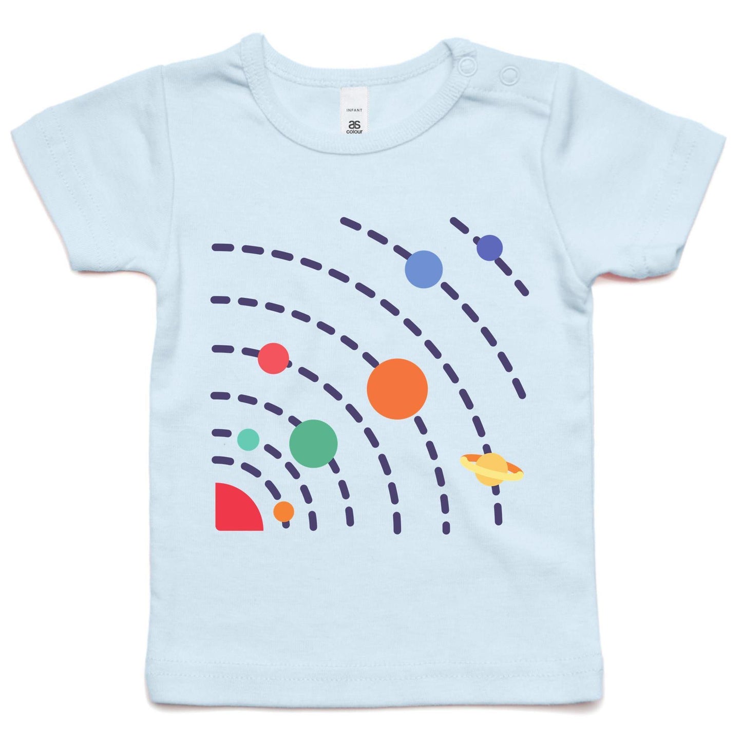 Solar System - Baby T-shirt Powder Blue Baby T-shirt kids Space