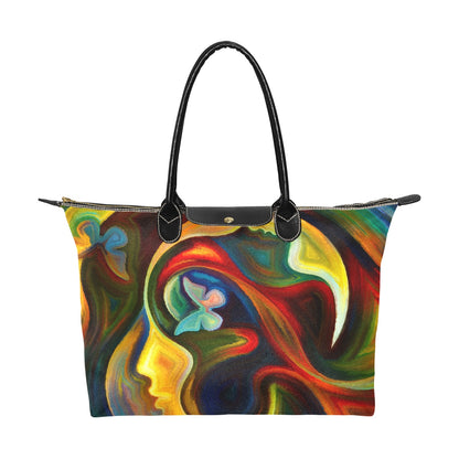 Face In Abstract - Single-Shoulder Handbag Single Shoulder Handbag Printed Offshore