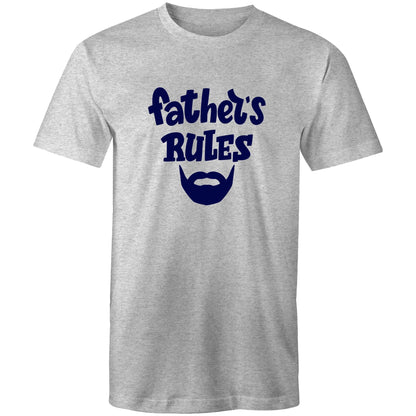 Father's Rules - Mens T-Shirt Grey Marle Mens T-shirt Dad