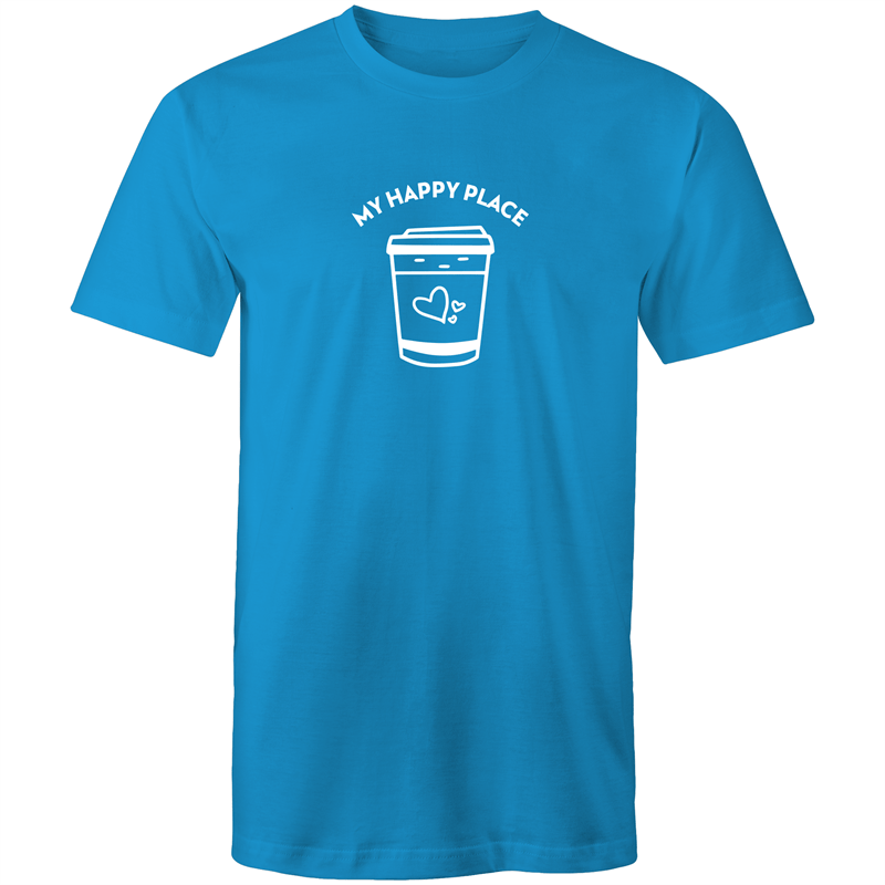 My Happy Place - Mens T-Shirt Arctic Blue Mens T-shirt Coffee Mens