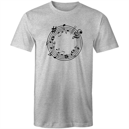 Music Circle - Mens T-Shirt Grey Marle Mens T-shirt Mens Music