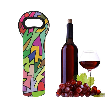 Bright Abstract - Neoprene Wine Bag Wine Bag