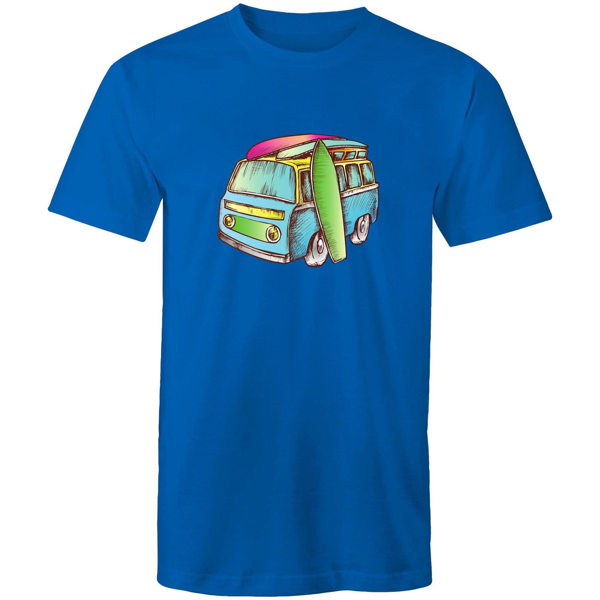 Surf Trip - Mens T-Shirt Bright Royal Mens T-shirt Mens Retro Summer