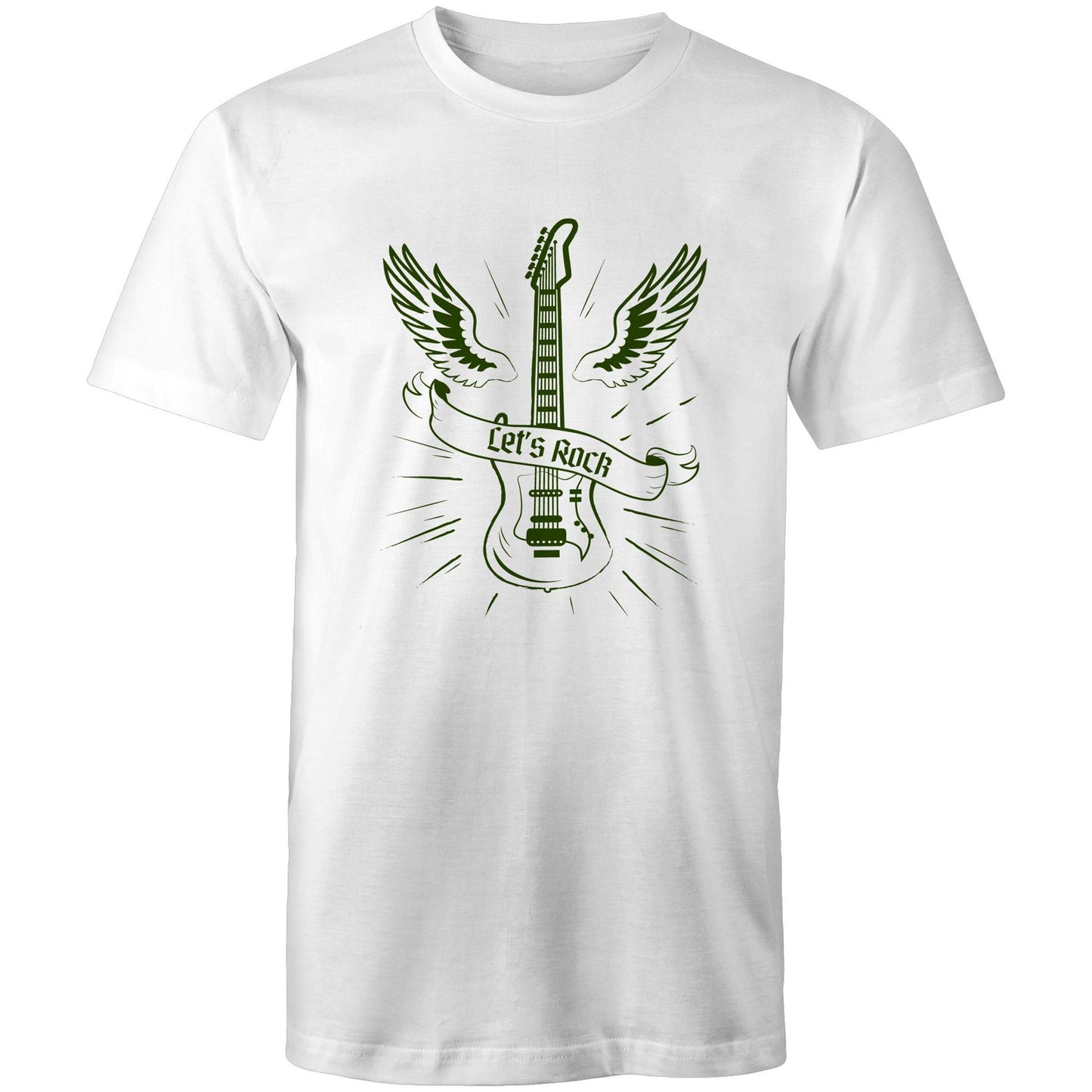 Let's Rock - Mens T-Shirt White Mens T-shirt Music
