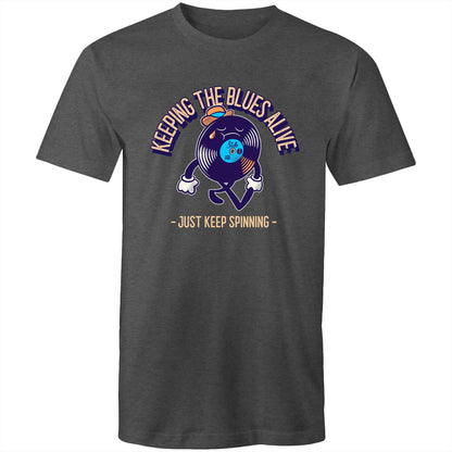 Keeping The Blues Alive - Mens T-Shirt Asphalt Marle Mens T-shirt Music