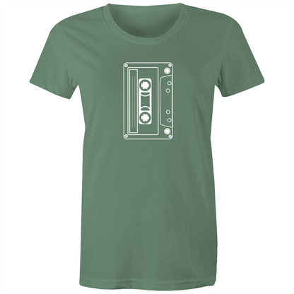 Cassette - Women's T-shirt Sage Womens T-shirt Music Retro Womens