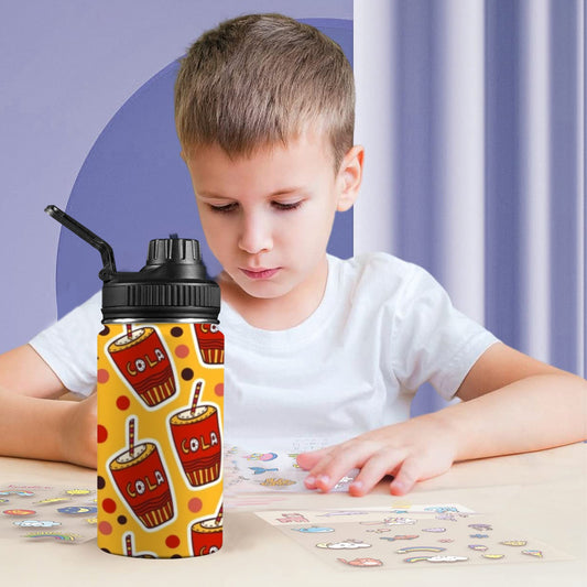 Cola - Kids Water Bottle with Chug Lid (12 oz) Kids Water Bottle with Chug Lid