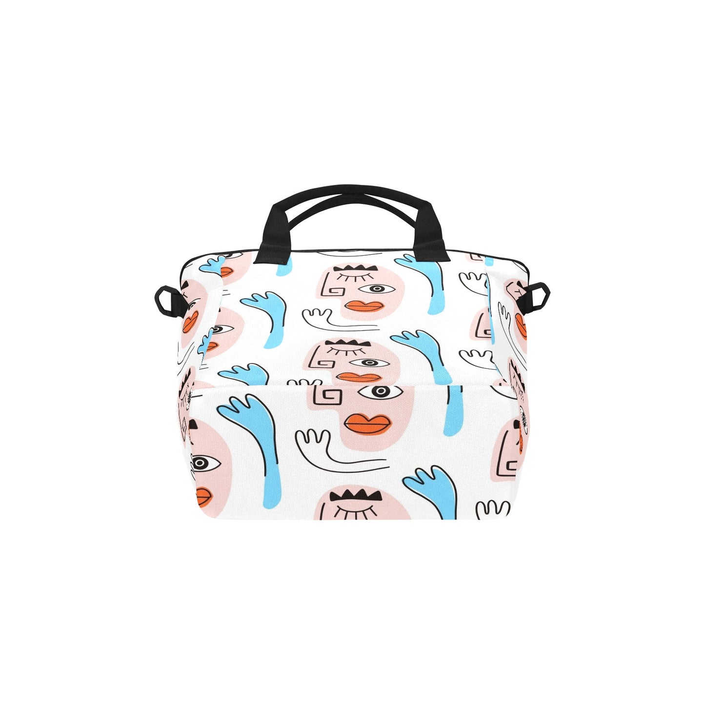 Faces - Tote Bag with Shoulder Strap Nylon Tote Bag