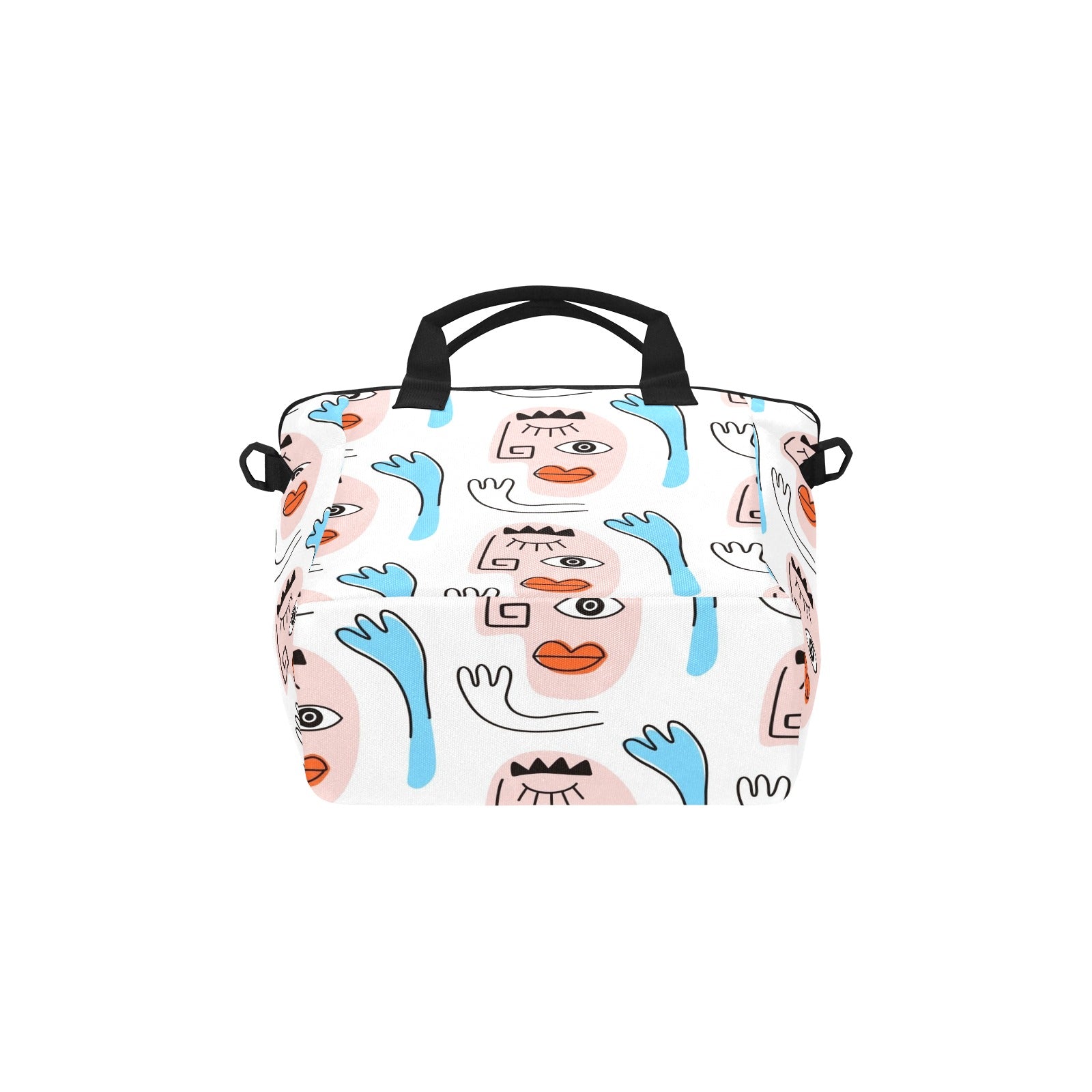 Faces - Tote Bag with Shoulder Strap Nylon Tote Bag