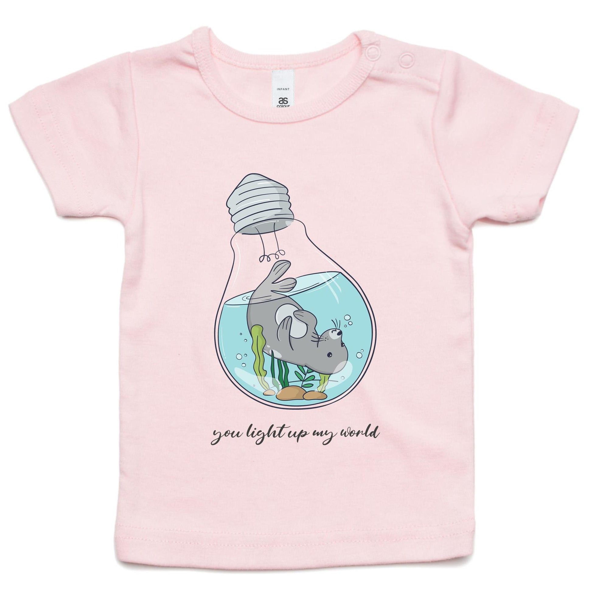 You Light Up My World - Baby T-shirt Pink Baby T-shirt animal
