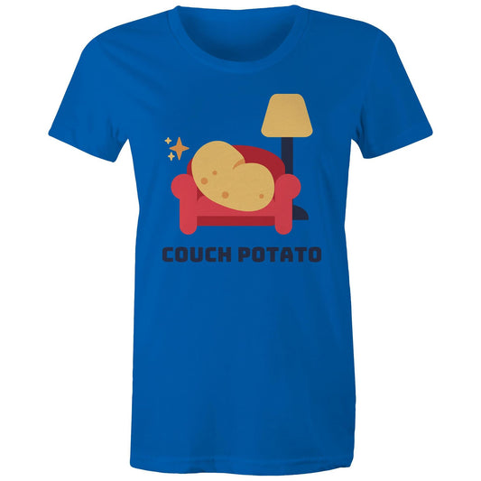 Couch Potato - Womens T-shirt Bright Royal Womens T-shirt
