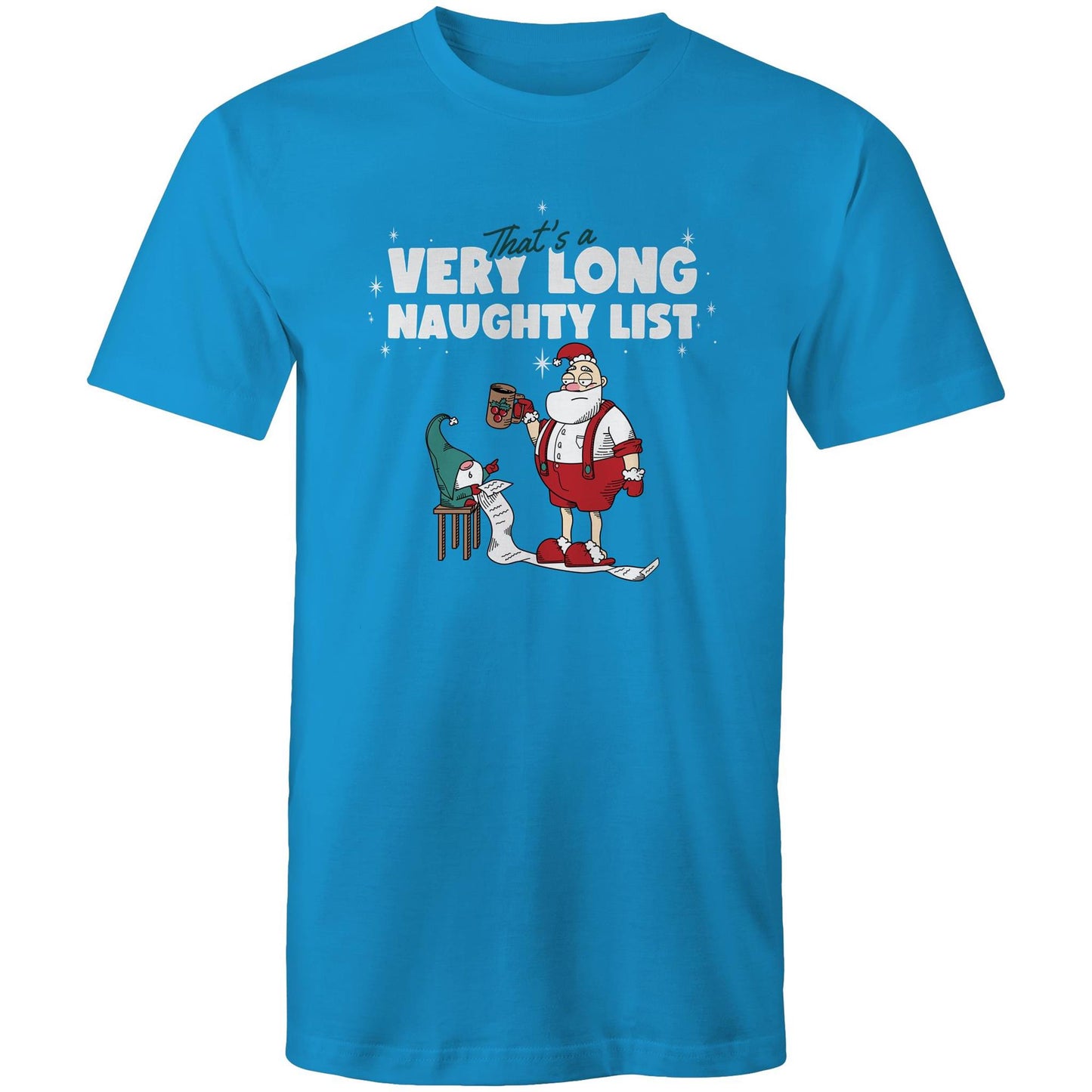 Santa's Naughty List - Mens T-Shirt Arctic Blue Christmas Mens T-shirt Merry Christmas
